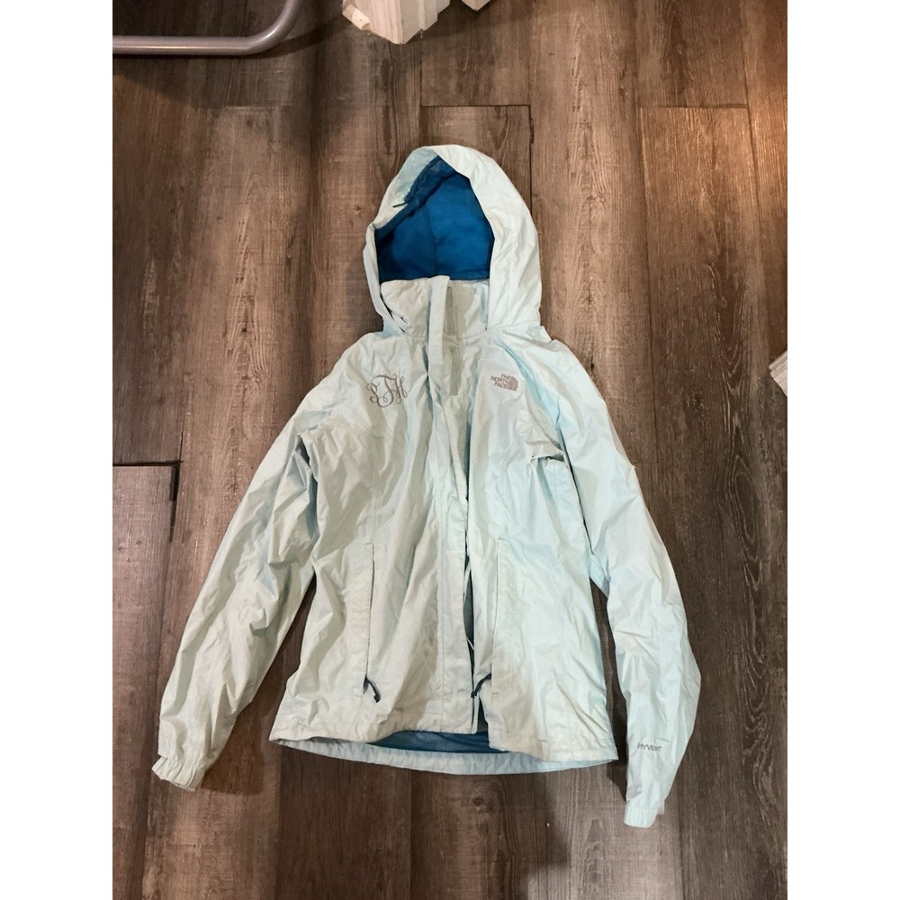 The North Face Venture HyVent Rain Jacket Blue Womens L Hooded Shell